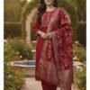 Roman Silk Suit Set with Banarasi Dupatta – Maroon